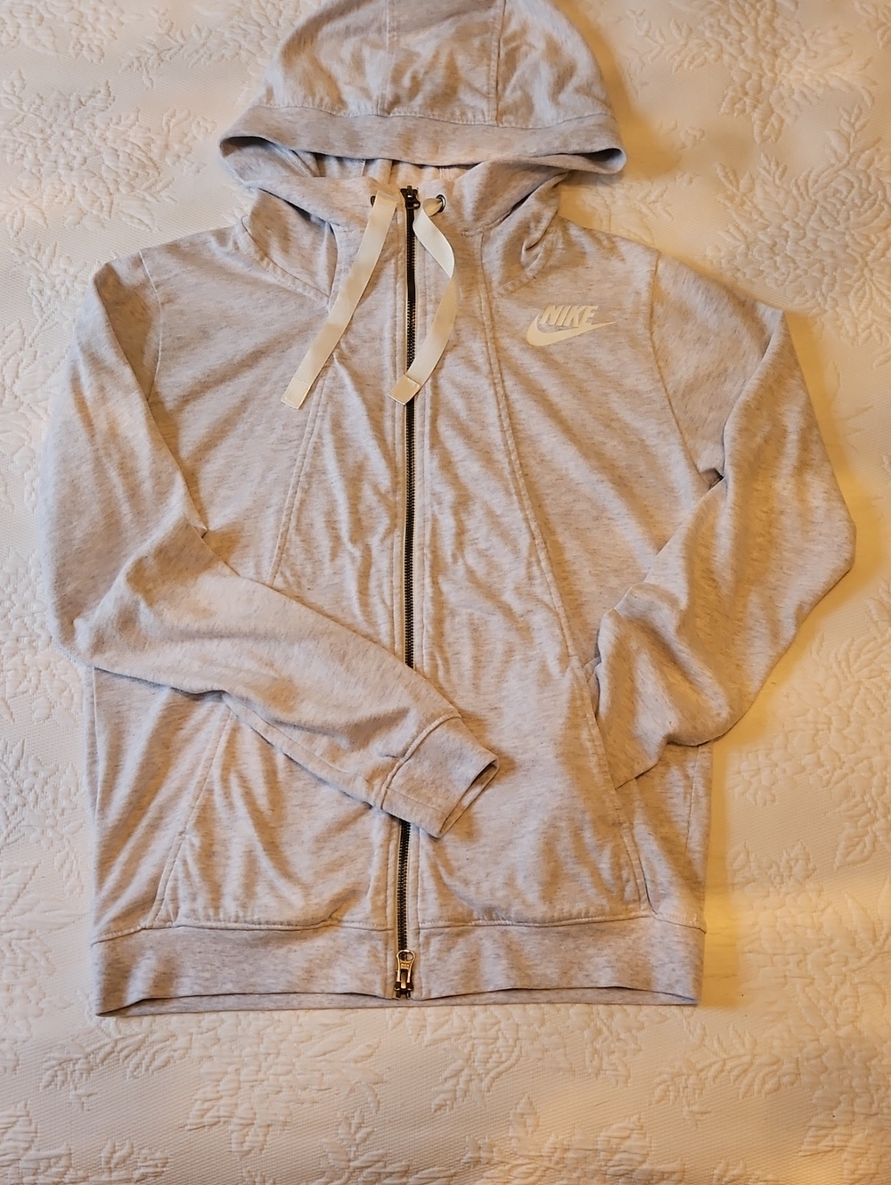 Nike Light Gray Women's Full-Zip Hoodie Jacket